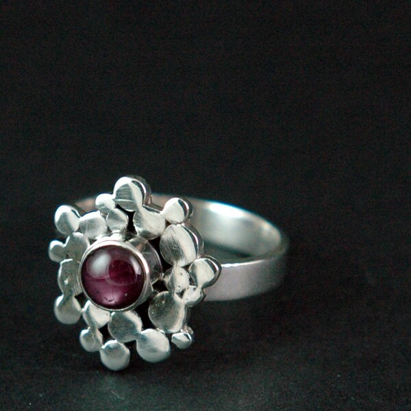 HALF PRICE SALE Star Ruby Sterling Silver Ring
