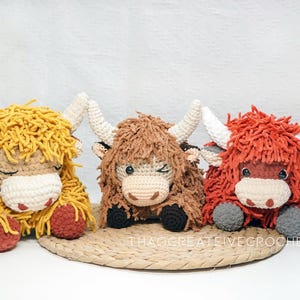 Highland Cow Plushies Crochet Pattern, Tutorial PDF in English Highland Cow Soft Amigurumi, Highland Cow Handmade Toy Pattern