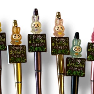 Penna Labubu – Facilmente distraibile con le piante Penna per amanti delle piante, appassionati di cancelleria e persone con ADHD