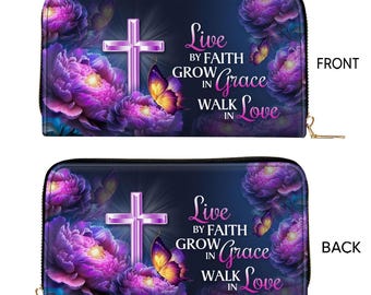 Leather Wallet - Live By Faith