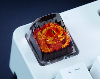 50% Off Eye Ring Keycap, Evil Eye Artisan Keycap for Mechanical Keyboards, Ring of Power Design for MX Cherry Switches