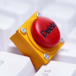 Handmade Delete Button Keycap: Artisan Resin Keycap for MX Cherry Switches