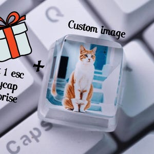 Custom Photo Resin Keycap, Personalized Artisan Keycap for MX Cherry Switches, Anniversary Gift Keycap, Ideal for Birthday Gifts