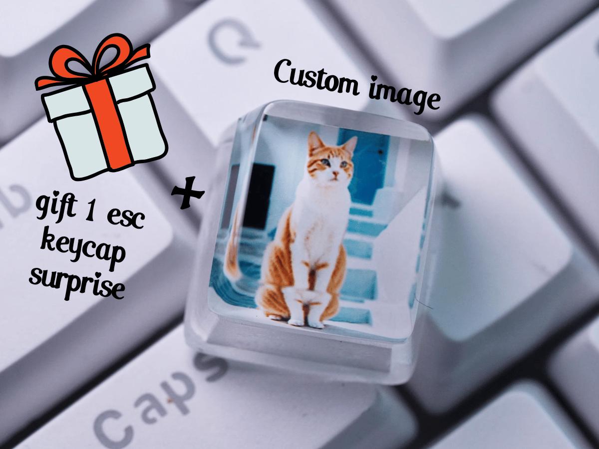Custom Photo Resin Keycap, Personalized Artisan Keycap for MX Cherry Switches, Anniversary Gift Keycap, Ideal for Birthday Gifts