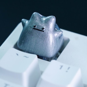ONLY 8.9 USD Silver D.i.t.t.o Keycap, Gaming Keycap, Artisan Keycap, Perfect Gift for Him,Perfect Your Keycap with This Unique Keyboard