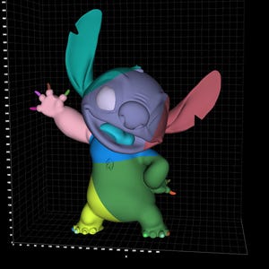 Stitch Waving Hands | Rozmiar rzeczywisty | Skala 1:1 | Pliki do druku 3D | Zawiera również mały plik