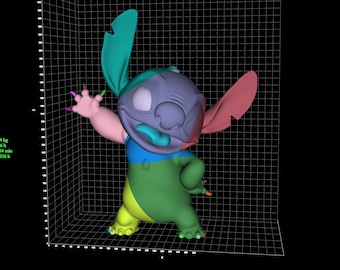 Stitch Waving Hands | Life Size | 1:1 Scale | 3d print files | comes with small file too