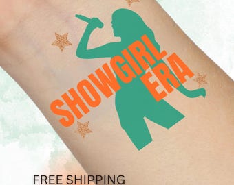 Tatuajes temporales de la época de las Showgirls: artículos para fiestas de cumpleaños, despedidas de soltera, conciertos y fans.