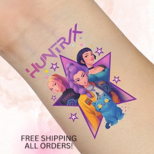 K-pop Demon Hunters Temporary Tattoos | Kids Birthday Party Favors