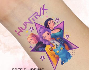 Tatuajes temporales de cazadores de demonios del K-pop / Regalos para fiestas de cumpleaños infantiles