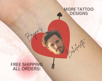 Custom Bräutigam Gesicht temporäre Tattoos: Junggesellinnenabschied