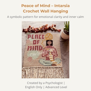 Mindful Crochet Wall Hanging Pattern · Woman Weaving Her Thoughts · Intarsia · PDF · Advanced · English Only