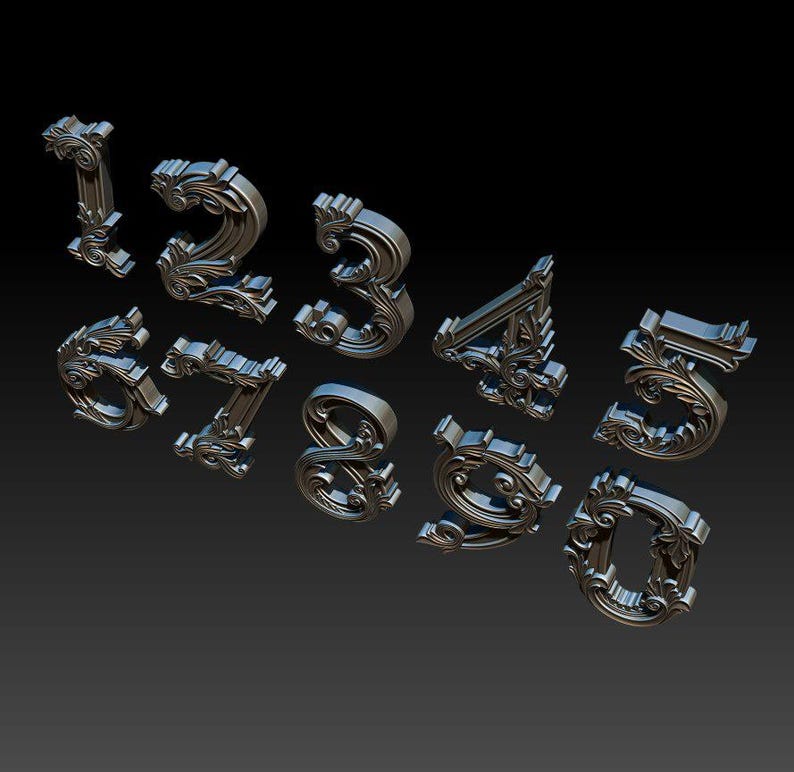 Numbers 3D Printing, 3D Model STL File, 3d Print Files, CNC File, 3d ...
