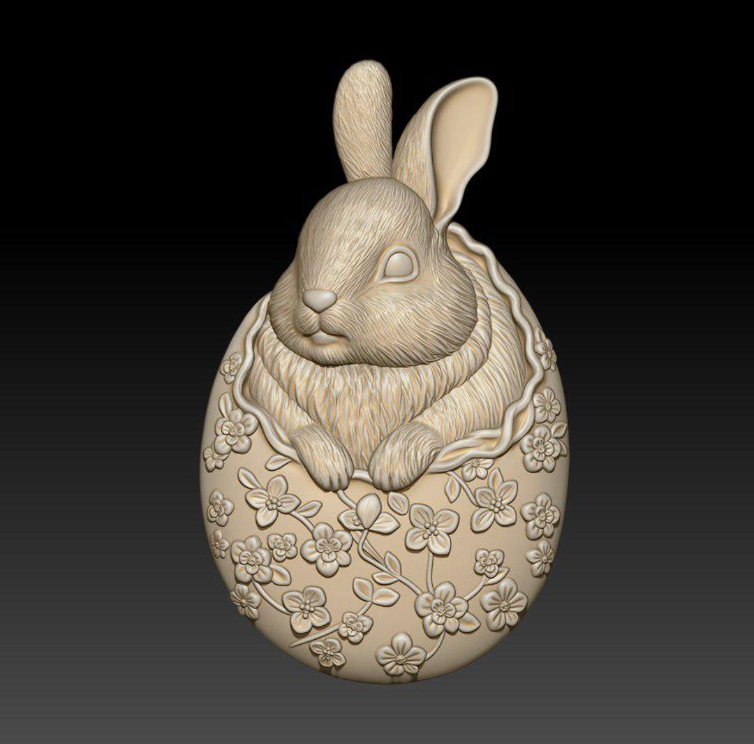 Easter Rabbit, 3D Model STL File, 3d Print Files, CNC File, 3d Cnc ...