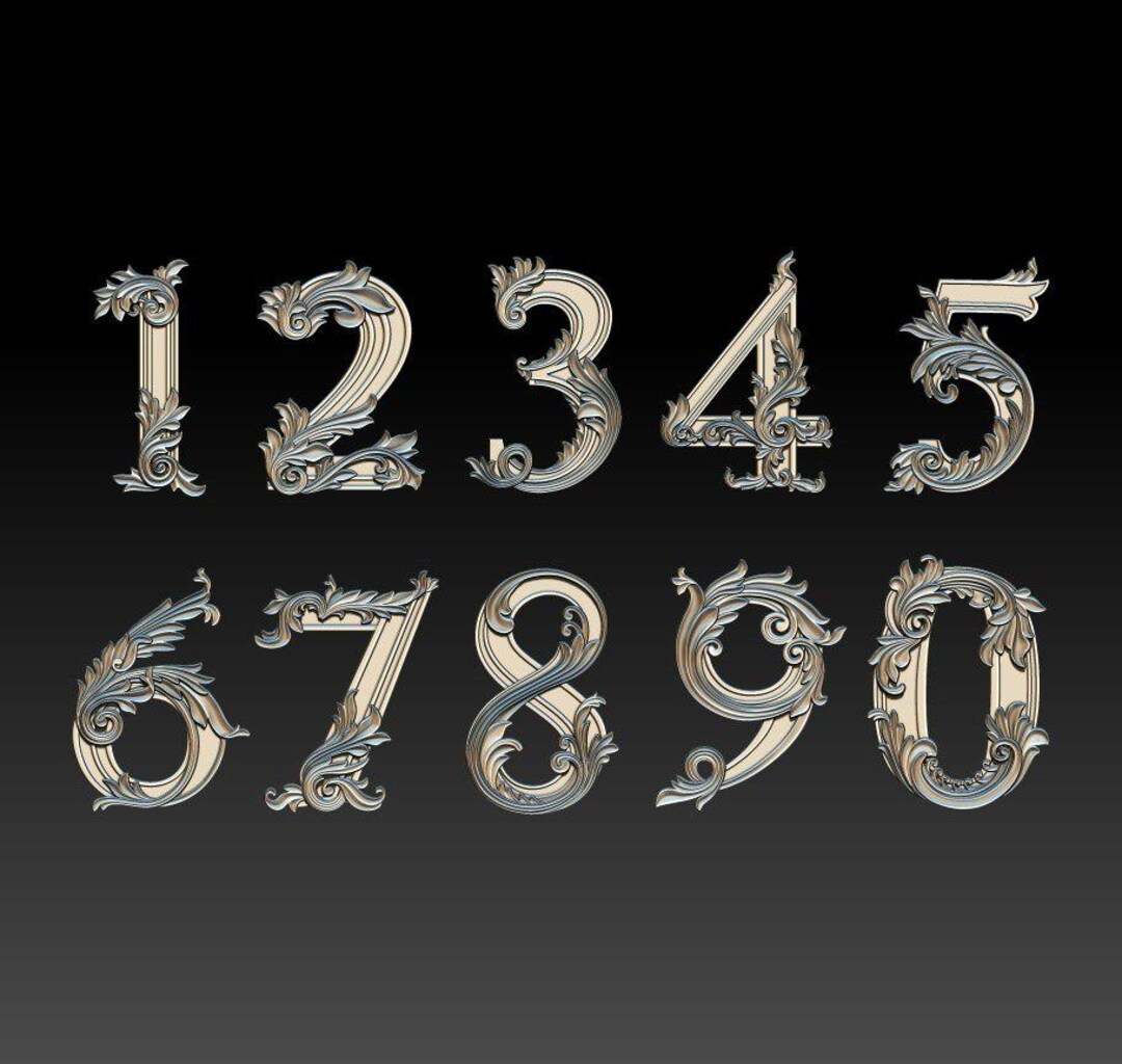 Numbers 3D Printing, 3D Model STL File, 3d Print Files, CNC File, 3d ...