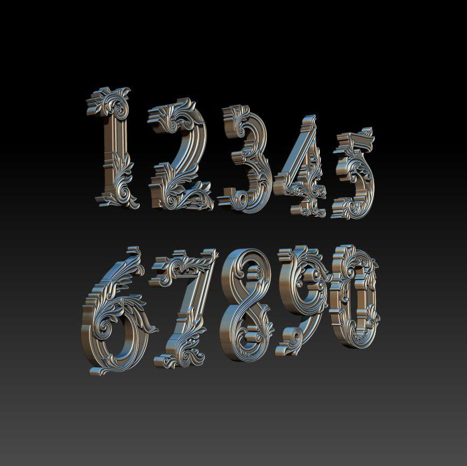 Numbers 3D Printing, 3D Model STL File, 3d Print Files, CNC File, 3d ...