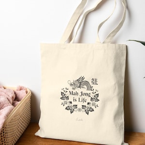 Mah Jong is Life Personalized Tote Bag Mahj Keepsake  Mah Jongg Lovers