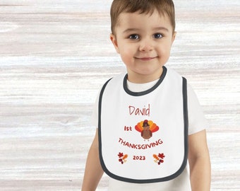 First Thanksgiving Bib,  Personalized Thanksgiving Bibs, My First Thanksgiving Bib, My First Thanksgiving BodySuit, Gift Set For Babies