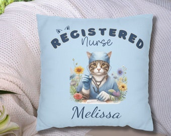 Personalized Registered Nurse Pillow, Custom RN Pillowcase, Nurse Gift, Nurse Life Throw Pillow, Nurse Grad Gift, Gift for Nurse