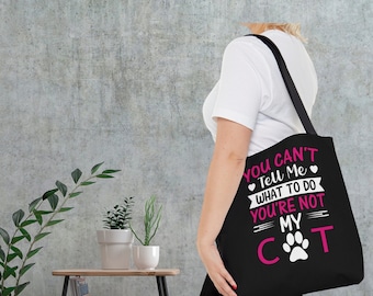 Cat Mom, Cat Lover Tote Bag, Funny Shopping Bag, Gifts for Cat Lovers, Crazy Cat Lady, Feline Friend, Pet Adoption, Weekend Bag, Cat Lovers