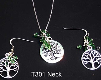 Peridot Crystal Jewelry, August Birthstone Tree of Life Necklace with Sterling Silver Chain