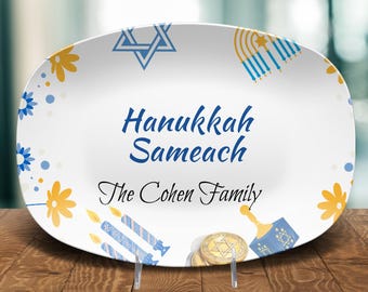 Hanukkah Latkes Personalized Jewish Platter
