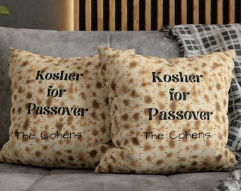 Personalized Kosher for Passover Pillows, Custom Passover Seder Gifts, Pesach Pillow, Passover Decorations, Passover Gifts