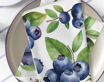 Blue berry Cloth Table Napkins, Novelty Fruit Gifts for Weddings, Bridal Showers