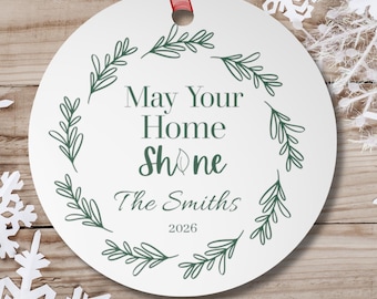 Personalized Interfaith Round Ornament, Love, Home 2026 Holiday Keepsake