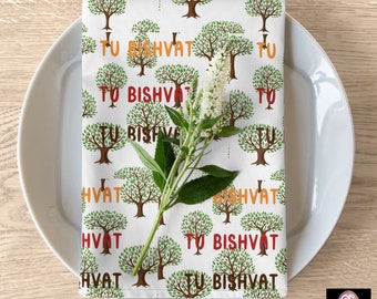 Tu Bishvat Trees Seder Napkins, tu bishvat fruits, TuBishvat seder, Jewish Seder, New Year for Trees, Jewish holiday, Tu Bishvat Décor
