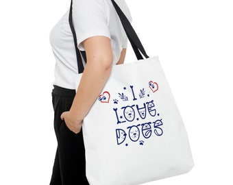 Dog Lover Tote Bag, Canvas Tote Bag,  Bag, Gifts for Dog Lovers, Dog Bag, Reusable Grocery Bag. Mother's Day, Fathers Day, Book Bag