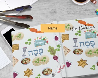 Personalized Passover Seder Matte Hardcover Journal, Passover Seder Planning, Seder Hostess Gifts, NewlyWed Gifts