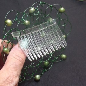 Green Pearl Bat Mitzvah Kippah & Tallit Clip Set for Synagogue image 4