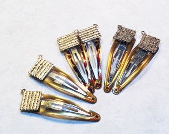 Passover Matzah Kippah Clips, Snap Clips Barrettes, Bat Mitzvah Hair Clips