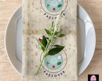 Passover Matzah Napkins, Passover Décor,  Holiday Napkins, Cloth Dinner Napkins, Passover Seder Gifts, Gifts for Couples, Housewarming Gifts