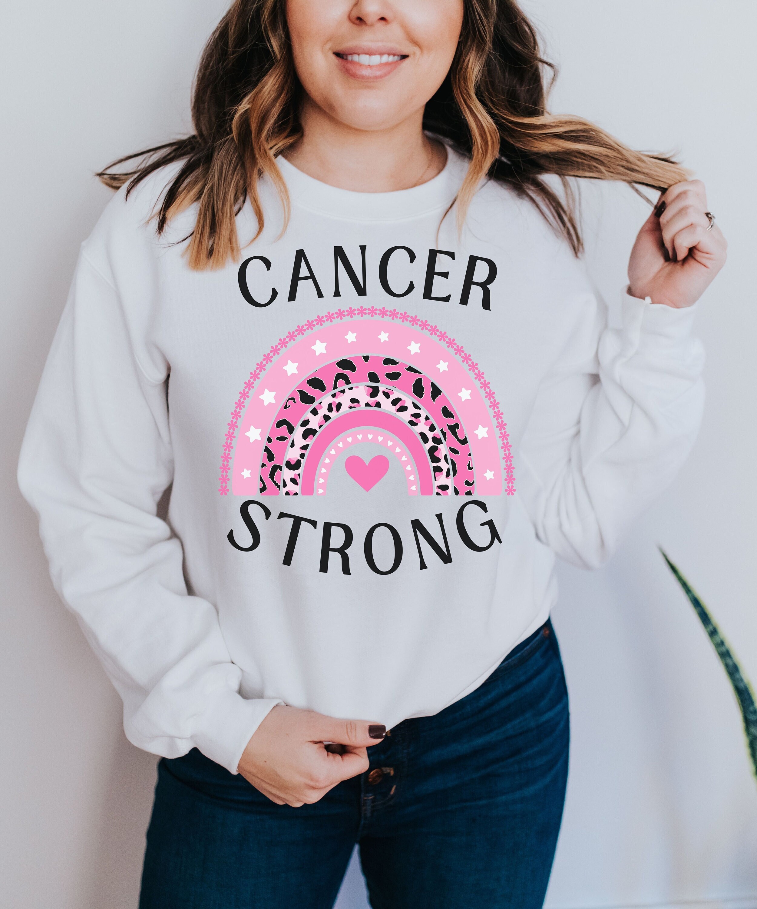 Breast Cancer Sweatshirt Pink Sweatshirt Breast Cancer - Etsy