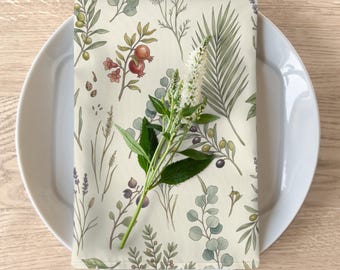 Sukkot Botanical Etrog Dining Room Linens Hostess Gifts, Modern Heirloom