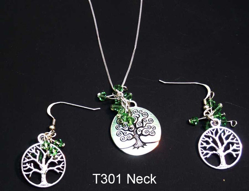 Peridot Crystal Jewelry, August Birthstone Tree of Life Necklace with Sterling Silver Chain image 1