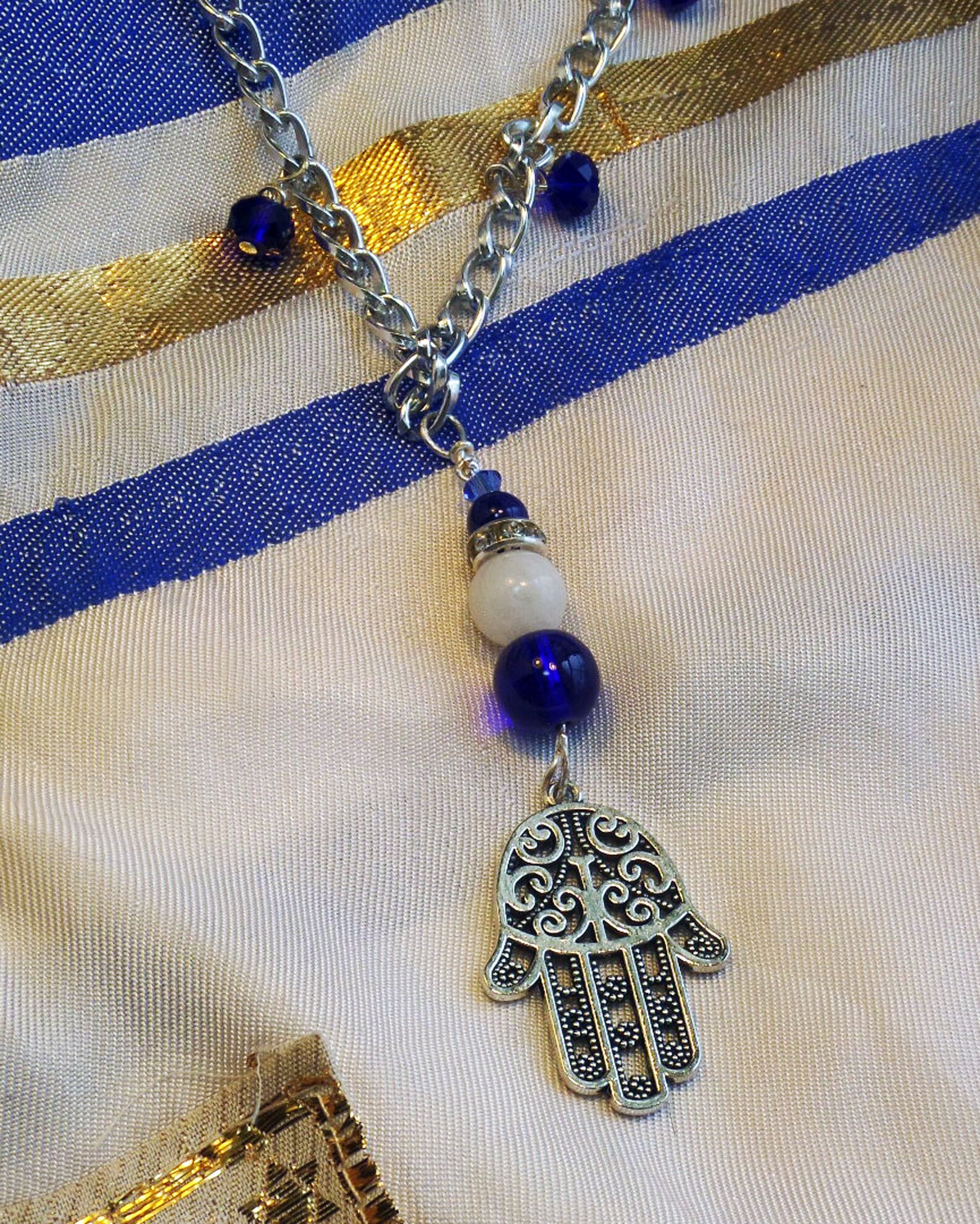 Jewish Jewelry Hamsa Necklace Hand of God Necklace Charm Etsy