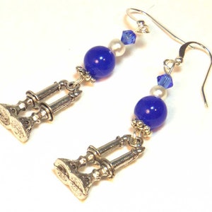 Shabbat Earrings Jewish Jewelry Sterling Silver Earwires Jewish Gift Religious Earrings image 1