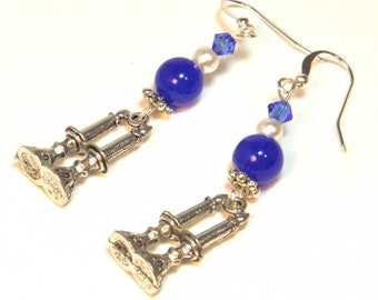 Shabbat Earrings - Jewish Jewelry - Sterling Silver Earwires - Jewish Gift - Religious Earrings