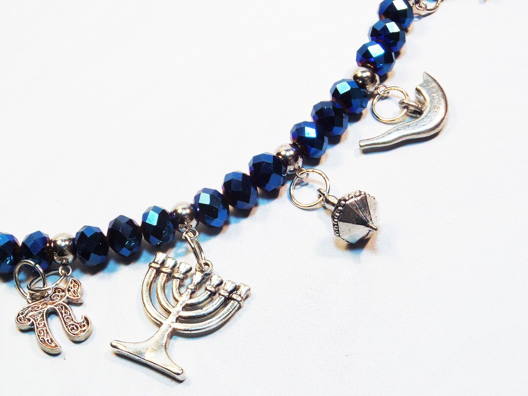 Dreidel Jewelry Jewish Charm Bracelet Menorah Charms Metal Etsy