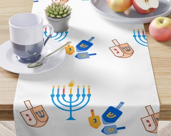 Hanukkah table runner, home décor, Chanukah Party, Housewarming Gifts, Newlywed Gifts, Jewish gifts, Teacher Gifts, Hanukah gift women