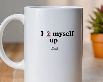 I Crak Myself Up Personalized Funny Ceramic Mug or Mahj Love Gifts for Mahjong Players