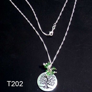 Peridot Crystal Jewelry, August Birthstone Tree of Life Necklace with Sterling Silver Chain image 3