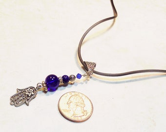 Jewish Hamsa Charm Necklace, Star of David Gift Necklace, Jewish Jewelry, Hanukkah Jewelry Gift, Jewish Hanukkah Gifts