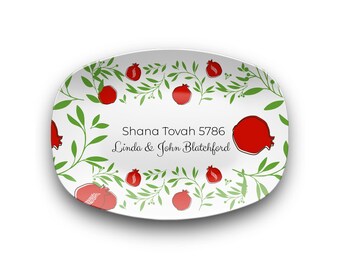 Plato personalizado de Año Nuevo judío Shana Tovah, recuerdo de Rosh HaShanah, regalo de Yom Tov