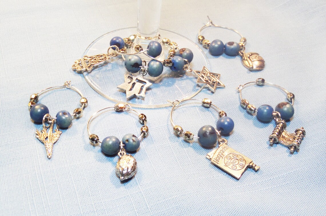 Jewish Wine Charms Wine Glass Wine Charms Coffee Cup Etsy