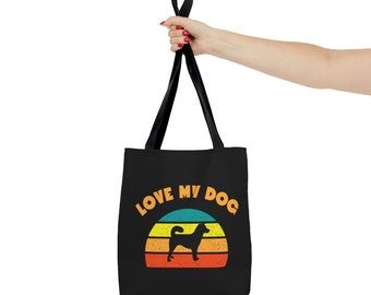 Dog Lover Tote Bag, Dog Mom, Dog Dad, Retro, Mother's Day Gifts, Gifts for Cat Lovers, Feline Adoption, New Pet Bag, Durable Shopping Bag,