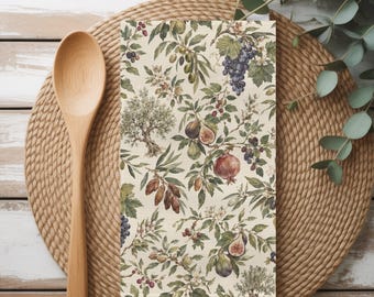 Décoration de table botanique inspirée d'un verger méditerranéen pour Tu Bishvat, salle à manger moderne et traditionnelle